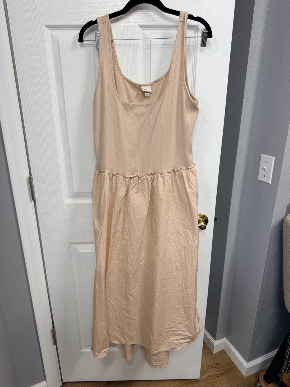 a new day Nude Scoop Neck Sleeveless Midi Dress
